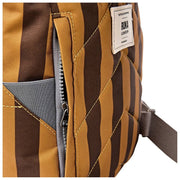 Petit sac à dos en toile recyclée Roka Canfield B - Rayure marron