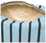 Roka Mayfair Petite trousse de toilette en toile de coton - Rayure bleue