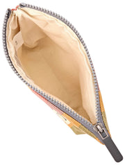 Roka Maida Vale Petite pochette en toile de coton - Rayures multiples délavées