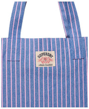 Superdry & Co Oxford Stripe Tote Bag - Broker Marine/Rose Rayé
