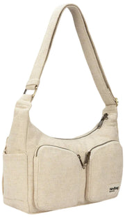 Sac à bandoulière multi-poches Hindbag Emile - Beige jute