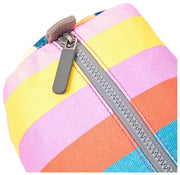 Roka Mayfair Petite trousse de toilette en toile de coton - Larges rayures multiples