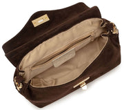 Elie Beaumont Sac Midi Twist En Daim - Marron Chocolat