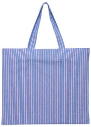 Superdry & Co Oxford Stripe Tote Bag - Broker Marine/Rose Rayé