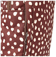 Roka Willesden Grand sac à bandoulière en toile recyclée - Marron à pois