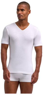 Falke Daily Seamless T-Shirt à Col en V - Blanc