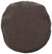 Casquette Plate en Tweed à Chevrons Dents Grafham - Marron Chocolat