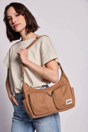 Sac à bandoulière multi-poches Hindbag Emile - Marron cannelle