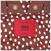 Sac à dos Roka Canfield B Medium en toile recyclée - Marron à pois