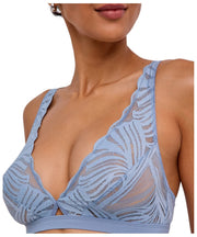 Falke Delicate Touch Triangle Bralette - Bleu Acier