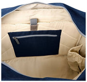 Sac fourre-tout moyen en toile de coton Roka Sloane - Bleu amiral
