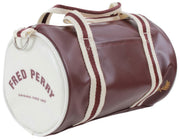 Fred Perry Classic Mini Barrel Bag - Oxblood/Ecru Crème