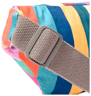 Petit sac banane en toile de coton Roka Mill Hill - Larges rayures multicolores