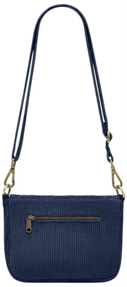Sac à Bandoulière Hindbag Margault - Velours Bleu Marine