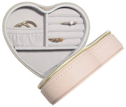Boîte à bijoux de voyage Stackers Heart - Raphia Blush