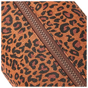 Roka Mayfair Petite trousse de toilette en toile de coton - Mini Léopard Marron