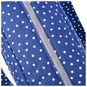 Grand sac bébé en toile de coton Roka Somerset - Bleu marine à pois