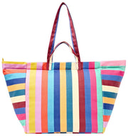 Roka Marylebone Grand sac fourre-tout surdimensionné en toile de coton - Larges rayures multiples