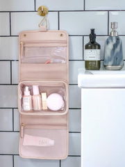 Petite trousse de toilette suspendue Stackers - Blush/Or