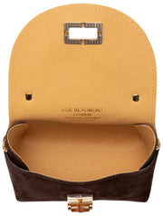 Mini sac Bambou en daim Elie Beaumont - Marron chocolat foncé