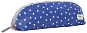 Roka Tate Petite pochette en toile de coton - Bleu marine à pois