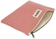 Pochette Zippée Hindbag Ema Medium - Rayures Rouges