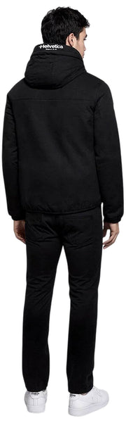 Helvetica Mountain Pioneers Veste coupe-vent à capuche Eyeblock - Noir