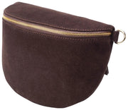 Grand sac à bandoulière en daim Elie Beaumont - Marron chocolat