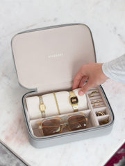 Boîte à bijoux et accessoires de voyage Stackers - Gris galet