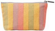 Roka Maida Vale Petite pochette en toile de coton - Rayures multiples délavées