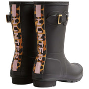 Bottes Wellington Hunter Original Short Leopard Backstrap - Noir/Beige