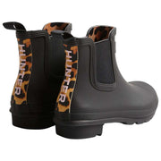 Bottes Chelsea Hunter Original Leopard Backstrap - Noir/Beige