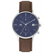 Danish Design Tidlos Koltur Chrono Watch - Brown/Blue