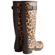 Bottes en caoutchouc Hunter Original Tall Leopard - Beige/Marron Chocolat