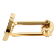David Van Hagen Oval Cubic Zirconia Cufflinks - Gold
