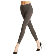 Legging sans couture en coton Falke - Gris carbone