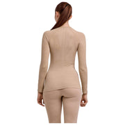 Falke Chemise à manches longues en laine Tech Regular Fit - Beige Paille
