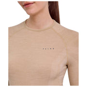 Falke Chemise à manches longues en laine Tech Regular Fit - Beige Paille