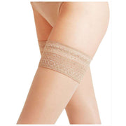 Falke Seidenglatt 15 Den Stay Up Transparent Stockings - Cocoon Beige