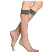 Falke Seidenglatt 15 Denier Chaussettes Hautes - Carbon Grey