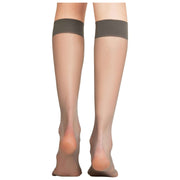 Falke Seidenglatt 15 Denier Chaussettes Hautes - Carbon Grey