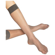 Falke Seidenglatt 15 Denier Chaussettes Hautes - Carbon Grey