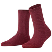 Chaussettes Falke Shiny Rib - Acajou Marron