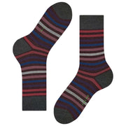 Falke Chaussettes à Rayures Teintées - Bordeaux