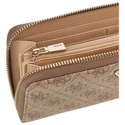GUESS Laurel II Grand sac à main zippé - Logo marron latte