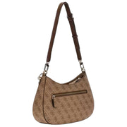 GUESS Noelle II Top Zip Sac à bandoulière - Latte Brown Logo