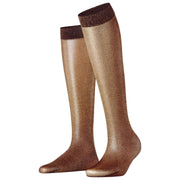 Falke Glitter 30 Denier Chaussettes Hautes - Barolo/Or