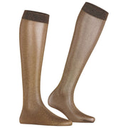 Falke Glitter 30 Denier Chaussettes Hautes - Marron/Or