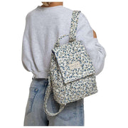 Moon Nude Spring Flap Sac à dos - Bleu/Blanc/Vert