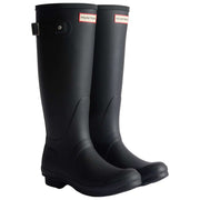 Bottes en caoutchouc Hunter Original Tall doublées de tartan - Noir